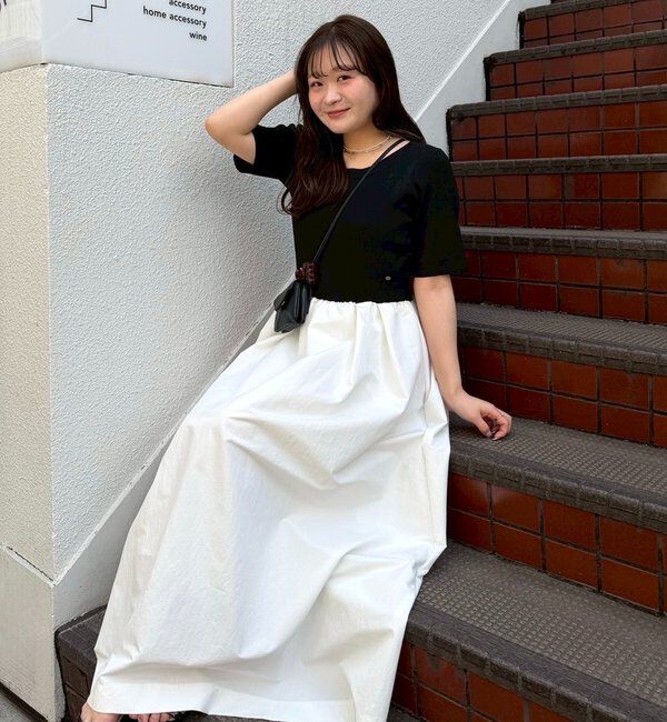  「【@__misa__03企画】プレート付きドッキング半袖ワンピース」|ワンピース|