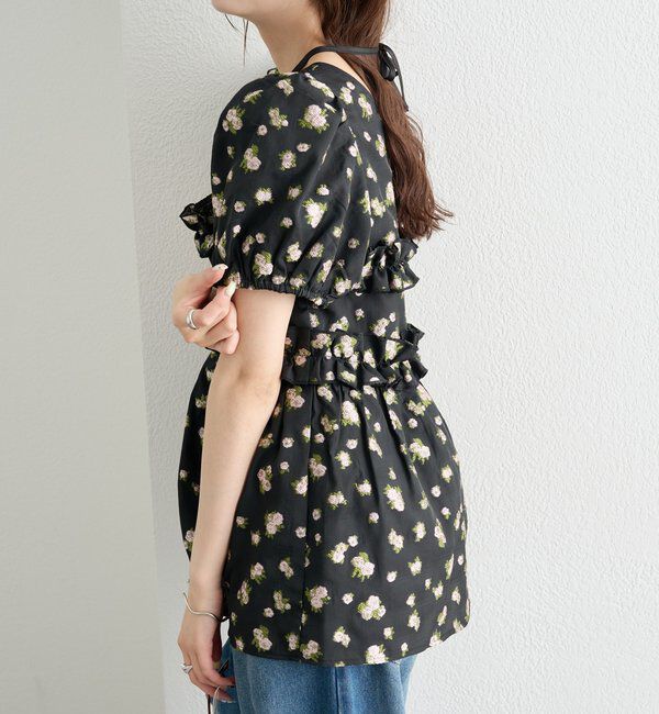  「オーガンジーフラワーブラウス」|シャツ・ブラウス|