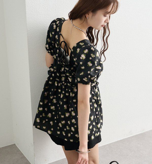  「オーガンジーフラワーブラウス」|シャツ・ブラウス|