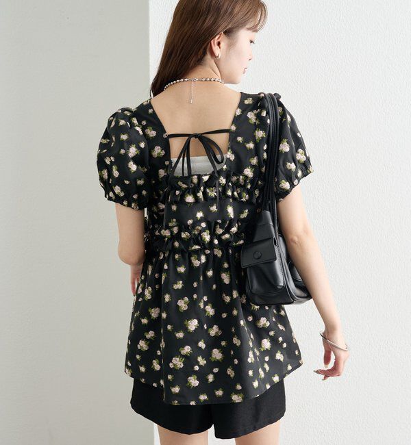  「オーガンジーフラワーブラウス」|シャツ・ブラウス|