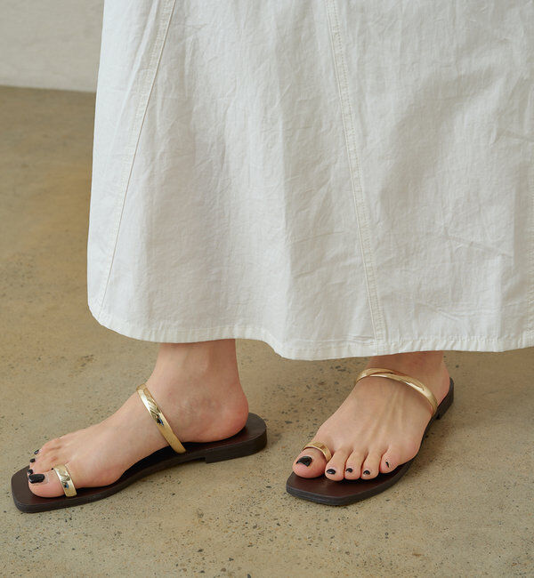  「【GALENA/ガレナ】スクエアラバーサンダル」|ロングブーツ|