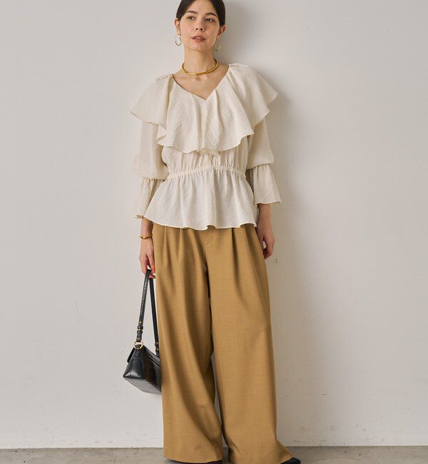  「フリルペプラムブラウス」|シャツ・ブラウス|
