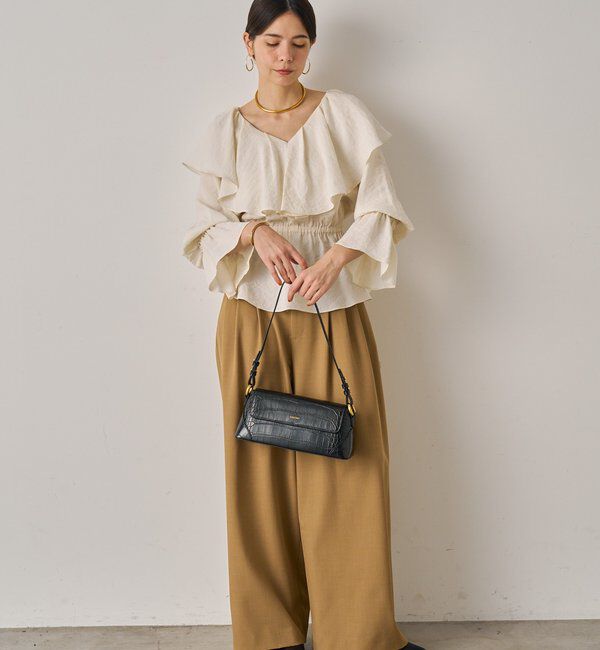  「フリルペプラムブラウス」|シャツ・ブラウス|