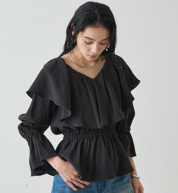  「フリルペプラムブラウス」|シャツ・ブラウス|