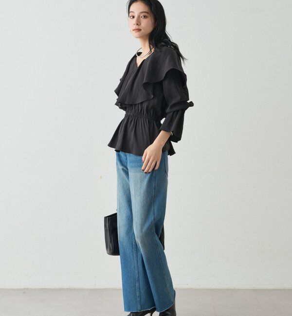  「フリルペプラムブラウス」|シャツ・ブラウス|