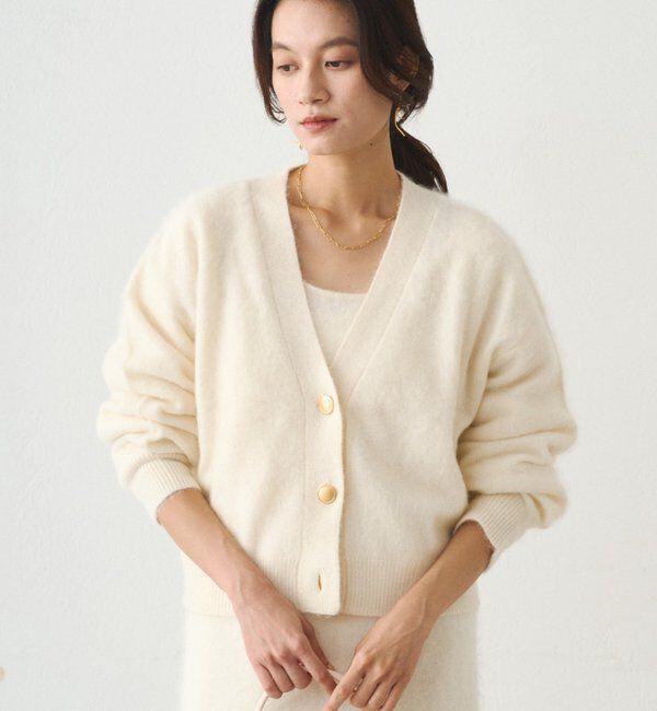  「シャギーショートニットカーディガン」|ニット・セーター|