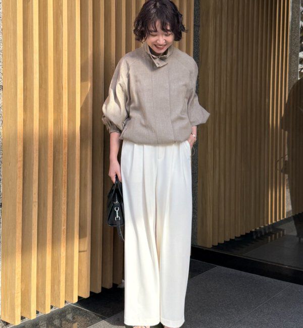  「【＠ld_risaコラボ】ジャージータックワイドパンツ」|チノ|