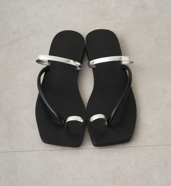  「【GALENA/ガレナ】メタルラインフラットサンダル」|サンダル|