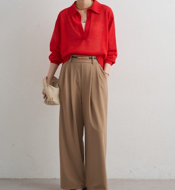  「スキッパーポロニット」|ニット・セーター|