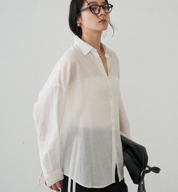  「カシュクール2wayリネンシャツ」|シャツ・ブラウス|