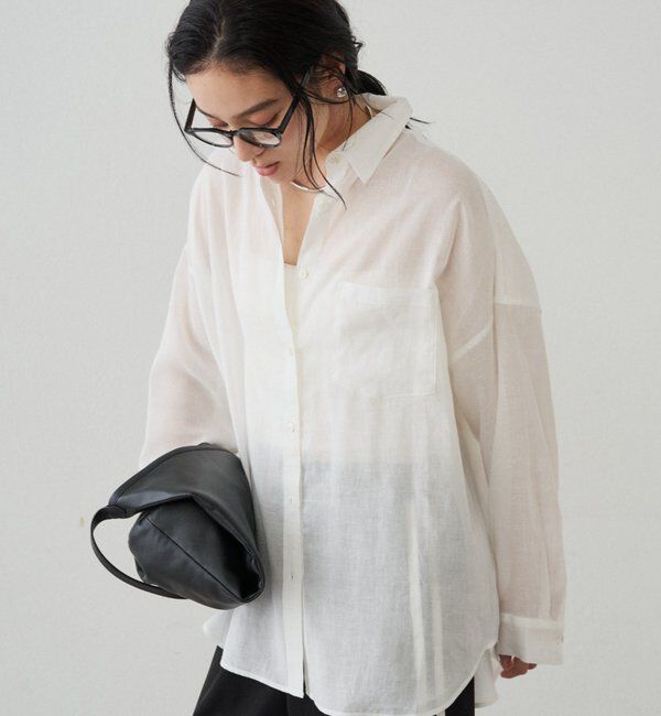  「カシュクール2wayリネンシャツ」|シャツ・ブラウス|