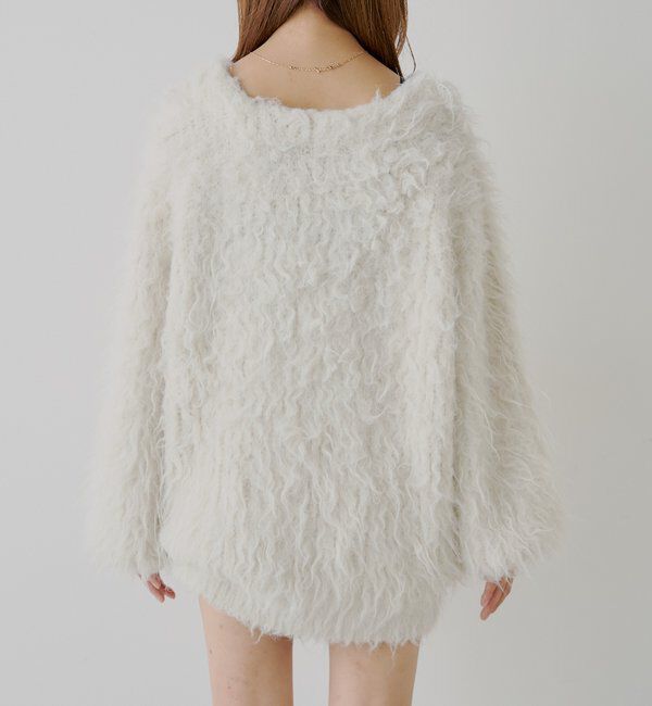  「金釦シャギールーズカーディガン」|カーディガン|