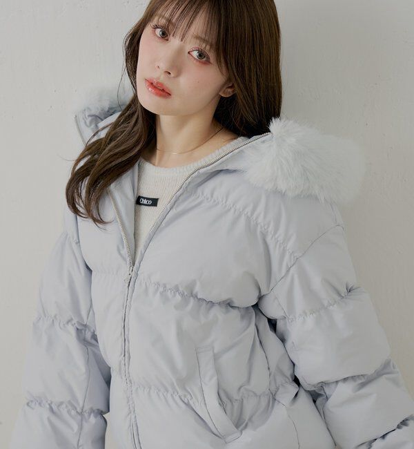  「【4色展開】ファー取り外しミドルルーズ中綿ブルゾン」|その他|