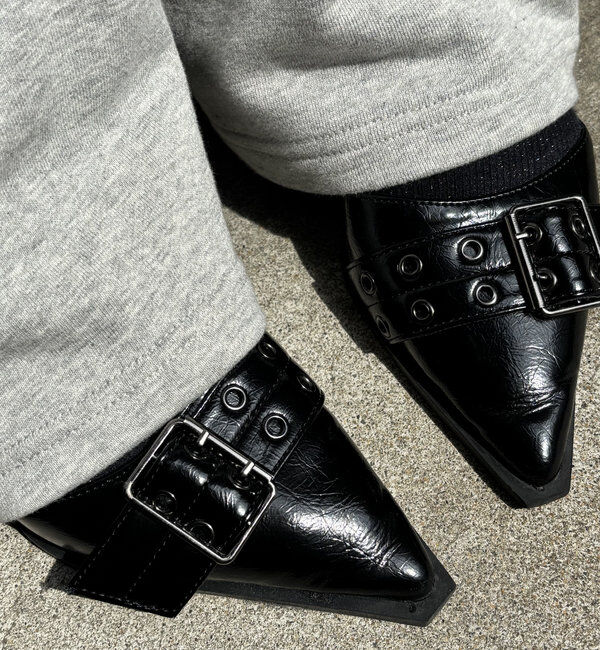  「【HiNT】ベルトストラップミュールパンプス」|パンプス|