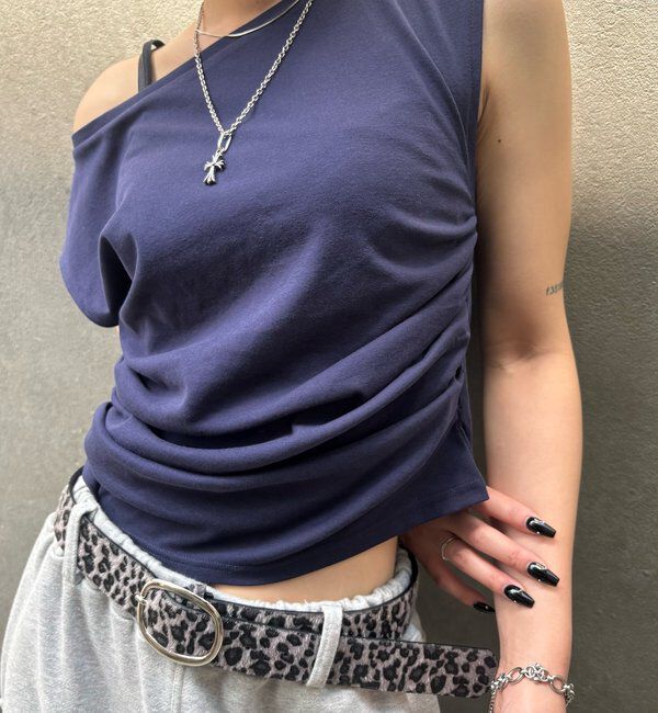  「【5色展開】マルチウェイギャザーオフショルノースリーブ」|キャミソール|