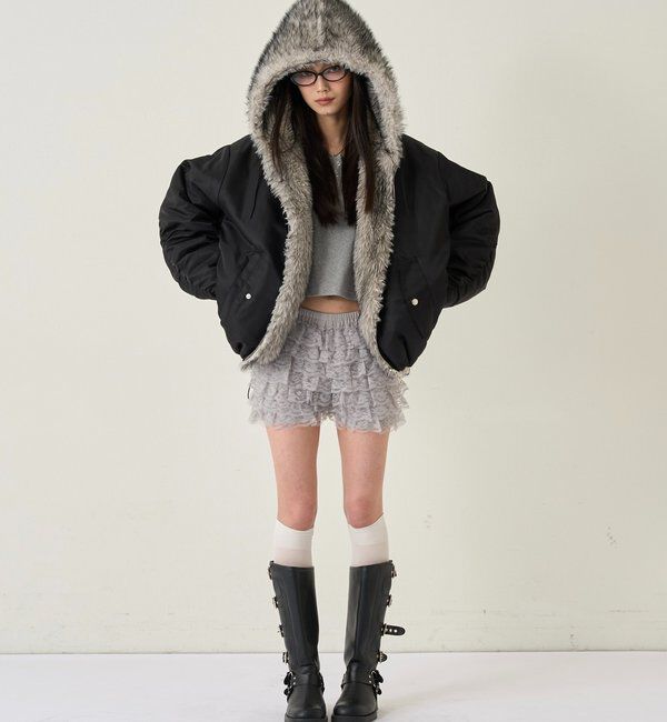  「【お気に入りNO.1】2WAY リバーシブルファーブルゾン」|ブルゾン・スタジャン|