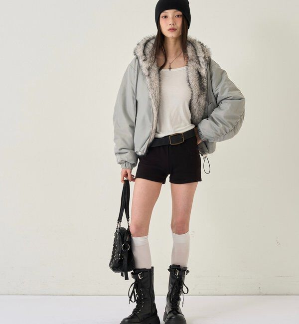  「【お気に入りNO.1】2WAY リバーシブルファーブルゾン」|ブルゾン・スタジャン|