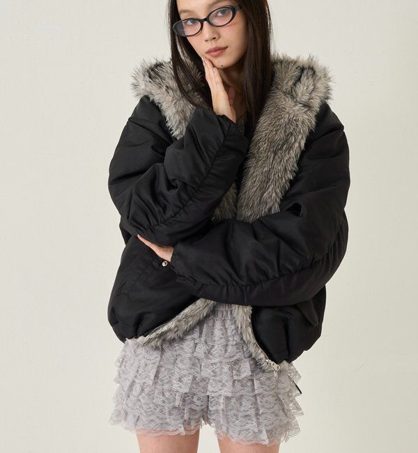  「【お気に入りNO.1】2WAY リバーシブルファーブルゾン」|ブルゾン・スタジャン|