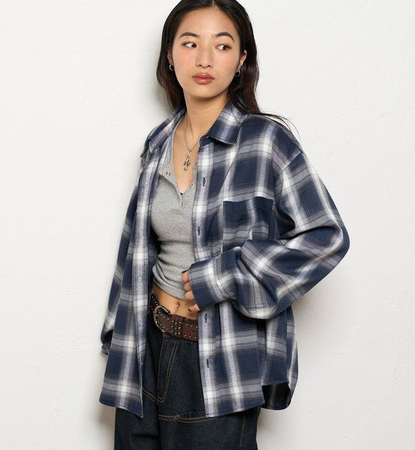  「KOOKYNオンブレチェックシャツ」|シャツ・ブラウス|