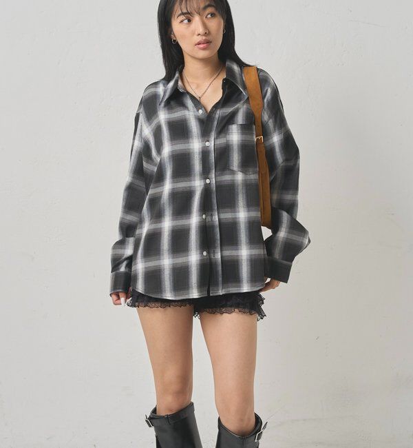  「KOOKYNオンブレチェックシャツ」|シャツ・ブラウス|