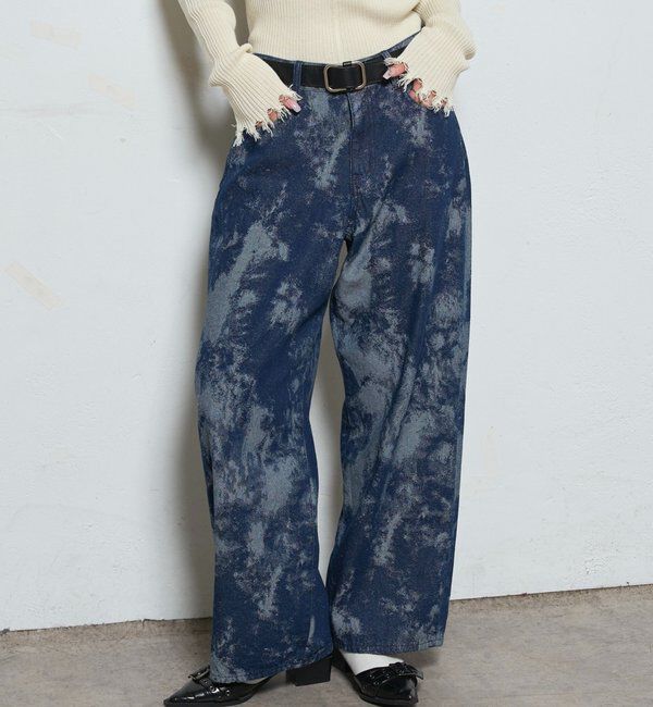  「アソート柄ローライズデニム」|デニム|ブルー