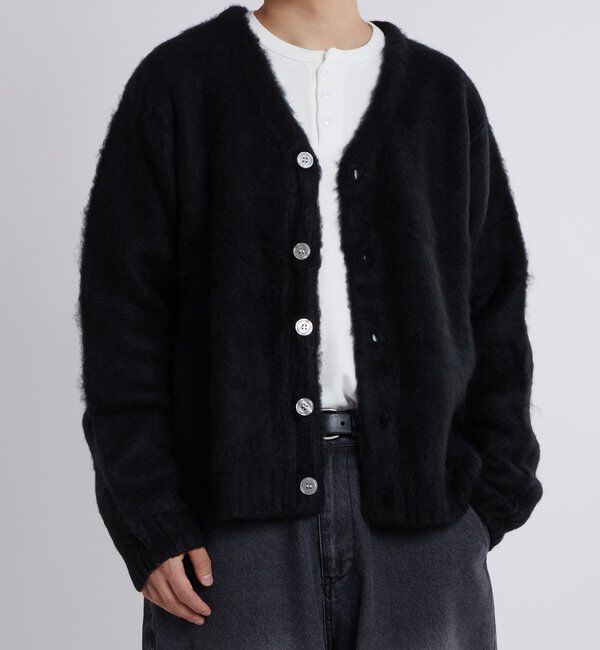  「KOOKYNモヘアライクカーディガン(無地/カモ柄)」|カーディガン|