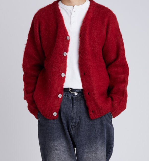  「KOOKYNモヘアライクカーディガン(無地/カモ柄)」|カーディガン|