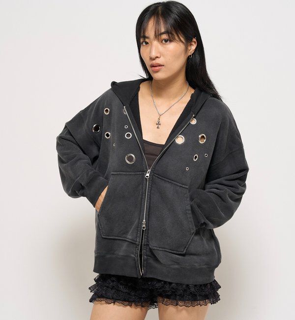  「アイレットジップパーカー」|パーカー|