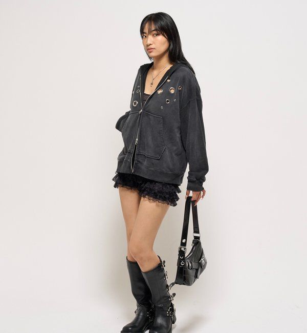  「アイレットジップパーカー」|パーカー|