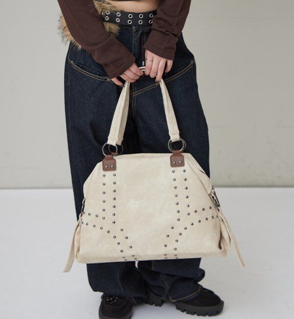  「STUDDED BOSTON BAG」|トートバッグ|