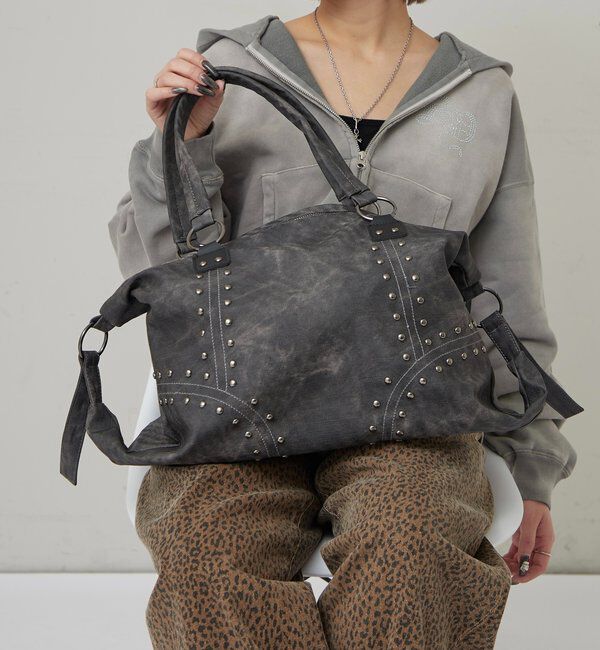 「STUDDED BOSTON BAG」|トートバッグ|
