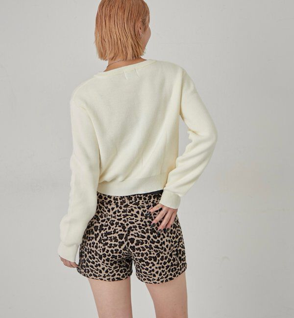  「ワンポイントクルーカーデ」|カーディガン|