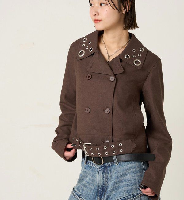  「TRアイレットショートPジャケット」|ブルゾン・スタジャン|