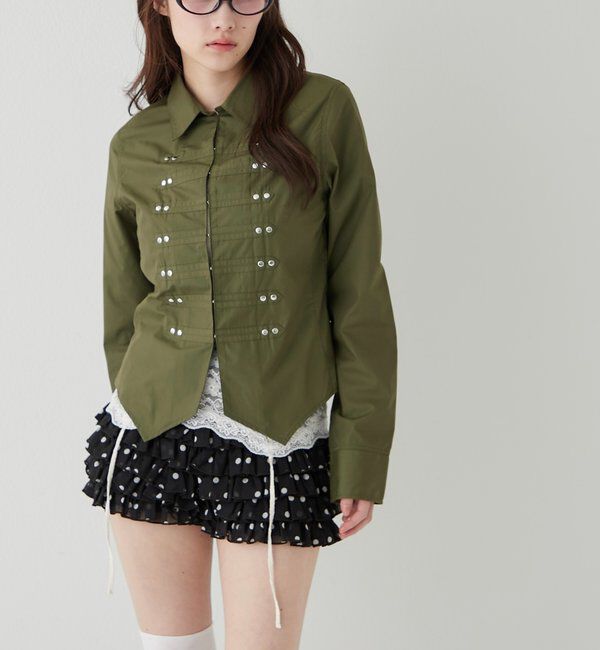  「ナポレオンコンパクトシャツ」|シャツ・ブラウス|カーキ