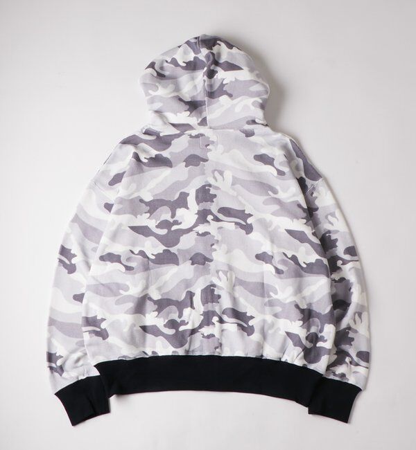  「【UNISEX】KOOKY'Nカモ柄ワッフルユリ紋章スタッズジップパーカー」|パーカー|