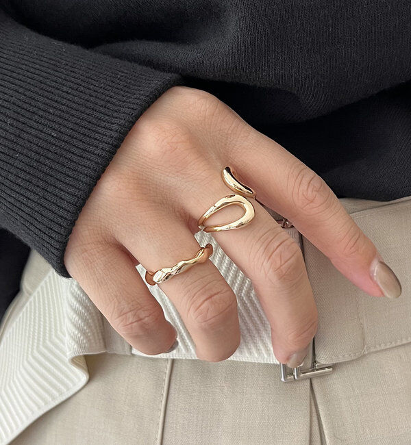  「〈GOLDY/ゴールディ〉2SETリボンリング」|リング|