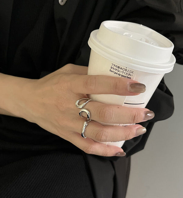  「〈GOLDY/ゴールディ〉2SETリボンリング」|リング|シルバー