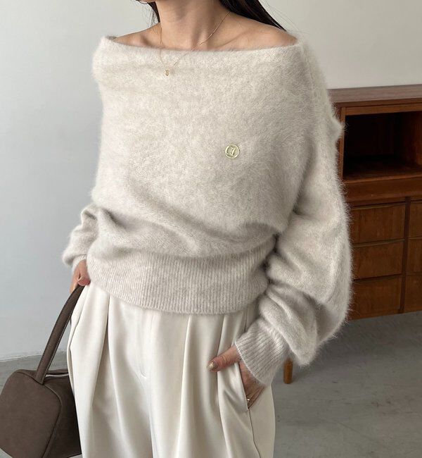  「【上質な着心地/全骨格細見え】〈C.L〉FOXカシミアドルマンニット」|ニット・セーター|