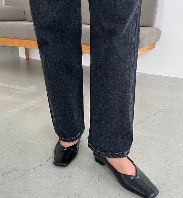  「【コラボ限定カラー/ホワイト・ベージュ】13ozハイウエストストレートデニム」|デニム|