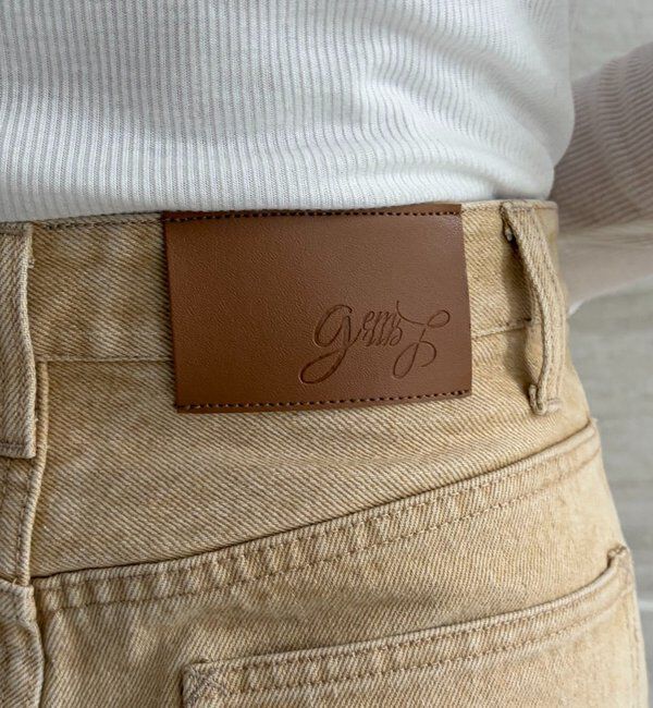  「【コラボ限定カラー/ホワイト・ベージュ】13ozハイウエストストレートデニム」|デニム|