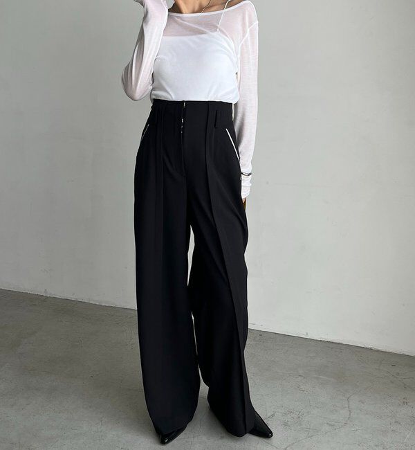  「〈C.L〉カットオフハイウエストパンツ」|チノ|