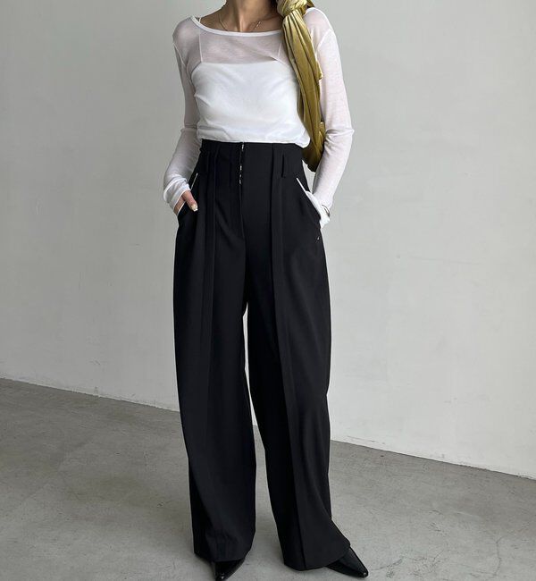  「〈C.L〉カットオフハイウエストパンツ」|チノ|