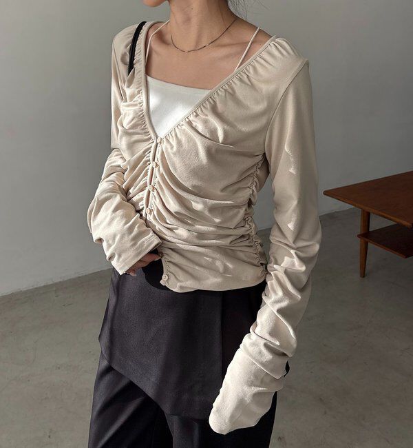  「パイピングドレープカーディガン」|Tシャツ・カットソー|