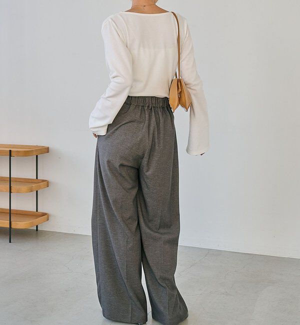  「ドレープアシメネックTシャツ」|Tシャツ・カットソー|