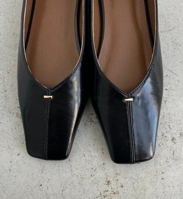  「【大人の定番パンプス】スクエアステッチフラットシューズ」|その他|