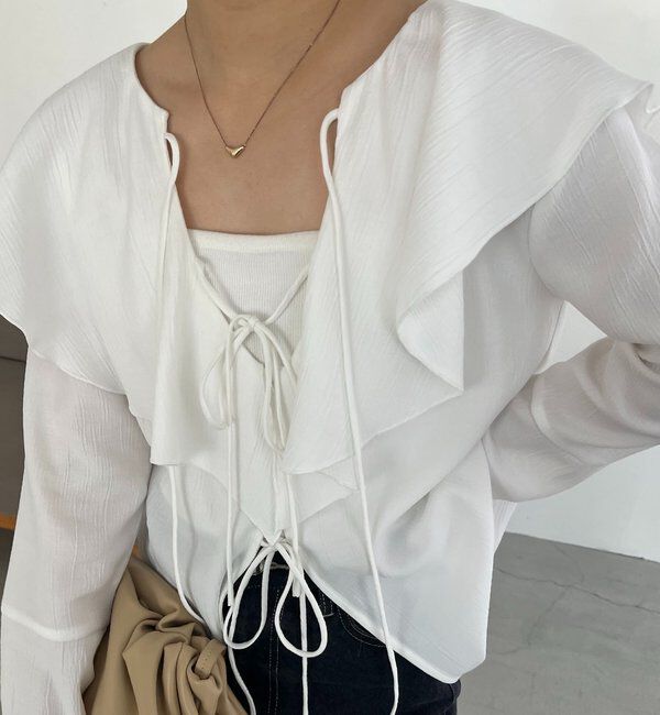  「フリルリボンブラウス」|シャツ・ブラウス|