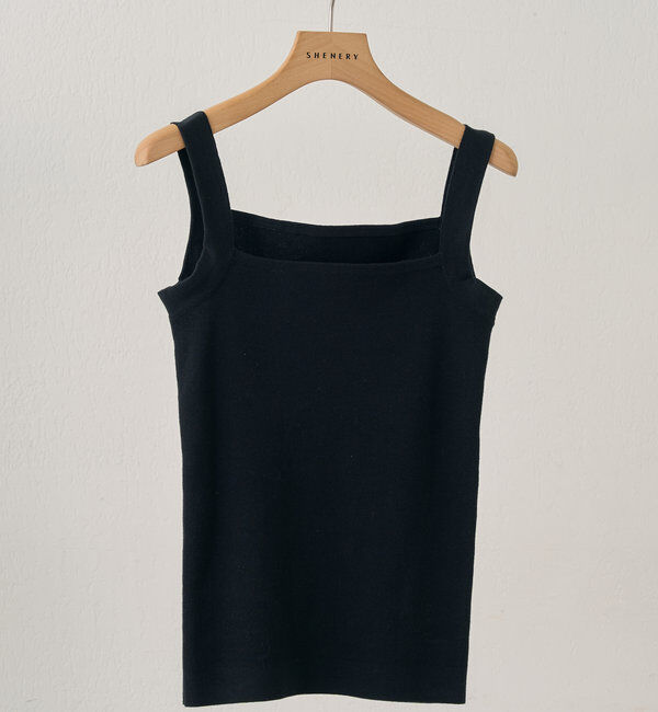  「【SHENERYの名品インナー】総針ニットキャミソール」|ニット・セーター|ブラック