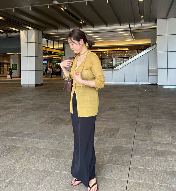  「【インフルエンサー＠komorin_コラボ】チョーカーリブカーディガン」|カーディガン|