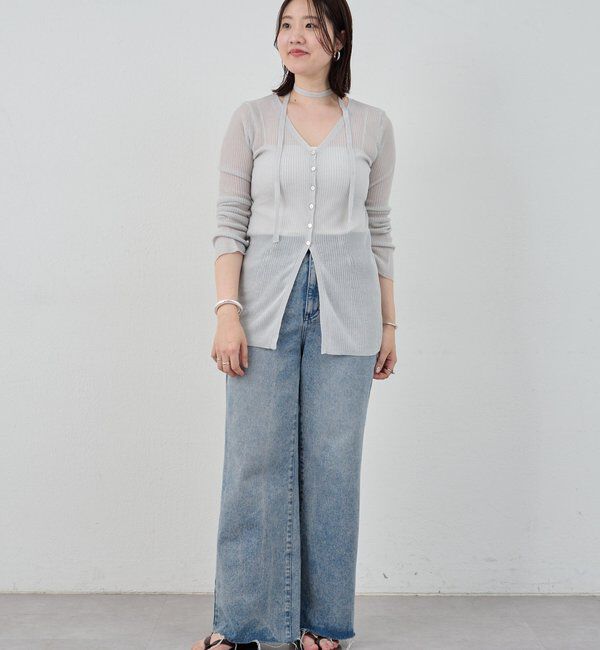  「【インフルエンサー＠komorin_コラボ】チョーカーリブカーディガン」|カーディガン|