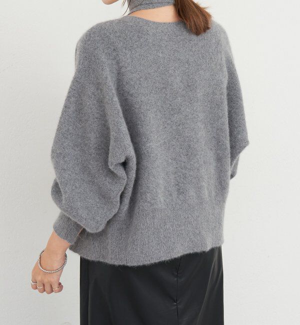  「ファーウールタイ付きカーディガン」|カーディガン|